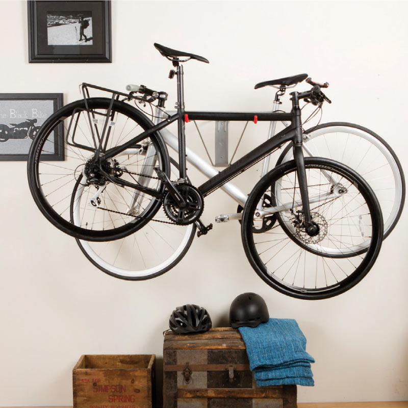 two bicycle folding rack
